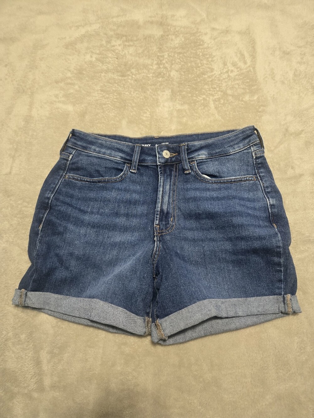 Old Navy Dark Blue Rolled-Hem Denim WOW Shorts Women's Size 4 (29)